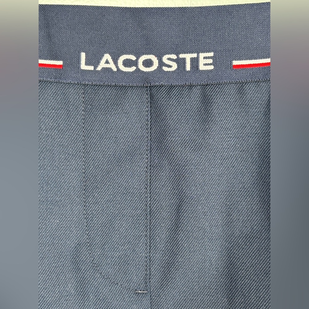 Lacoste Skirt Womens 10 Navy Blue Pleated Wool Blend Tennis Golf EU 42 Pockets - Picture 5 of 14